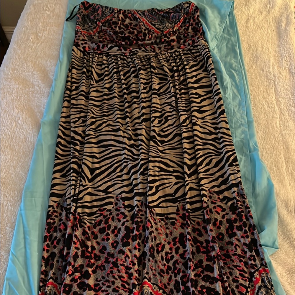 Stylish Zebra Print Maxi Dress